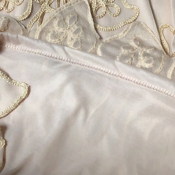 Tunique sans manches en soie brodée, crème dorée, gr. XL Pretty Angel - Picture 4 of 7